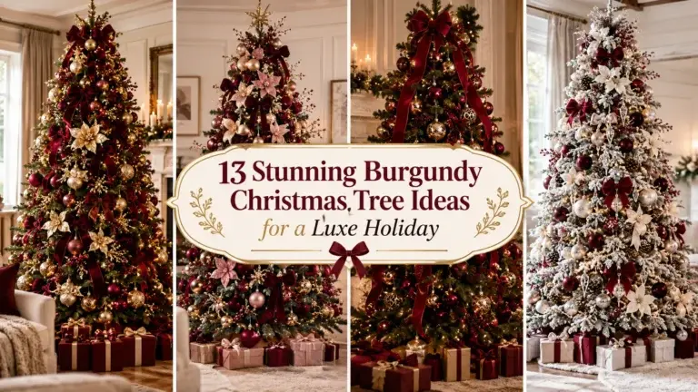 13 Stunning Burgundy Christmas Tree Ideas for a Luxe Holiday