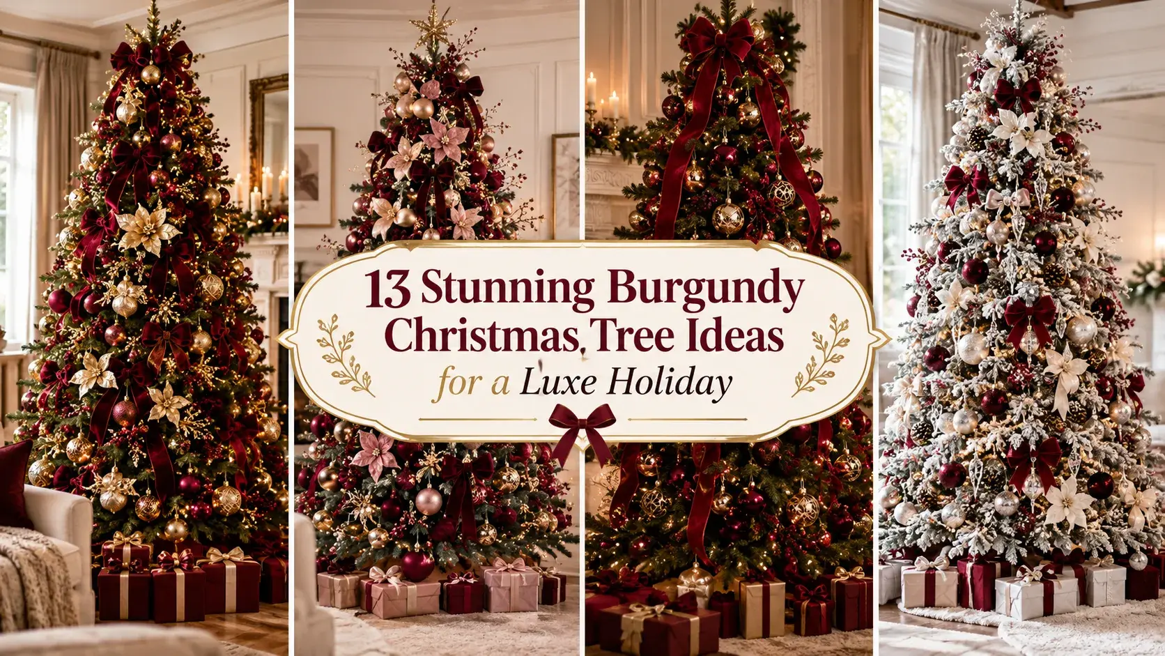 13 Stunning Burgundy Christmas Tree Ideas for a Luxe Holiday