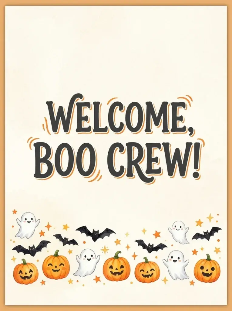 Boo Crew Party Welcome Sign