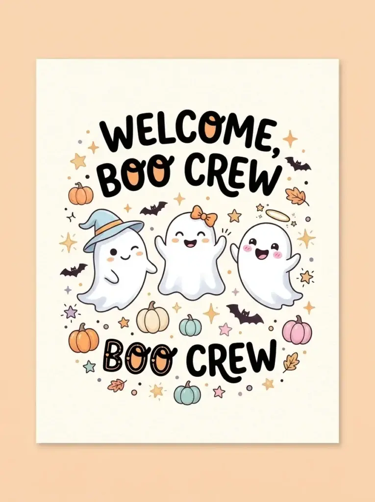 Cute Ghost Family Greeting