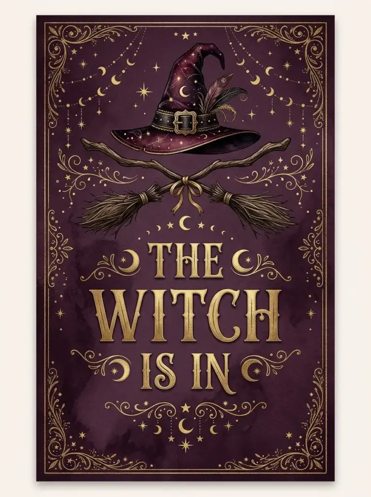 Elegant Witchy Welcome Sign