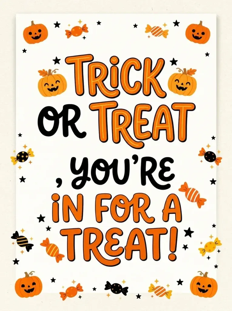 Trick-or-Treat Welcome Sign